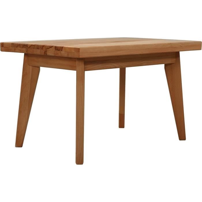 Table Basse En Hêtre Massif 75x46x40cm - Design épuré Et Naturel