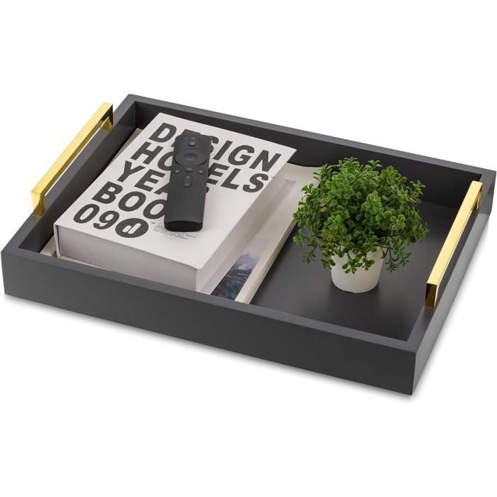 Plateau de Service Effet Marbre Mela 43cm Blanc