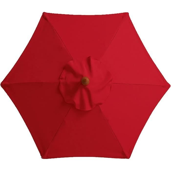 BELLRINO Ersatz-Schirmbaldachin Für 2,7 M Terrassenschirm – 6 Rippen, Farbe Terra Cotta, 220D Polyester