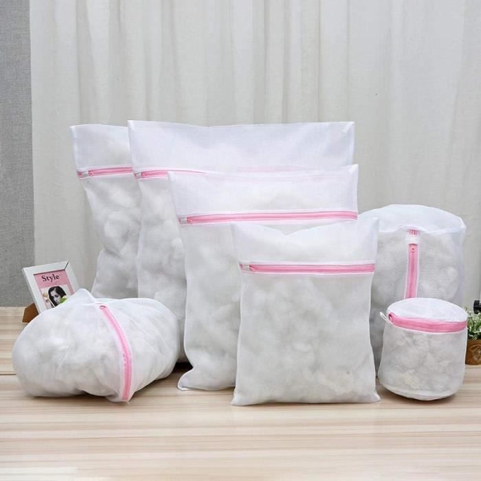 Filet de lavage,Sac à linge en maille à fermeture éclair bleue, organisateur de sous-vêtements Filet de lavage,Sac à linge en maille à fermeture éclair bleue, organisateur de sous-vêtements