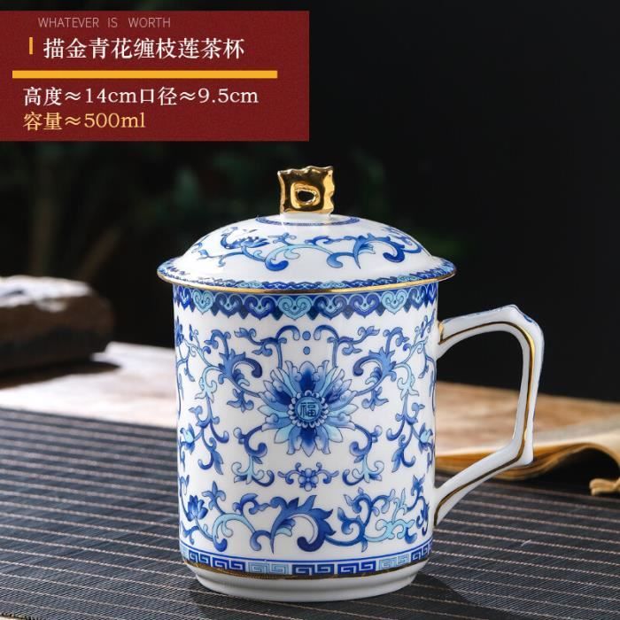 Achat tasse à thé chinoise avec couvercle dragon | Soldes | Théière-en-fonte