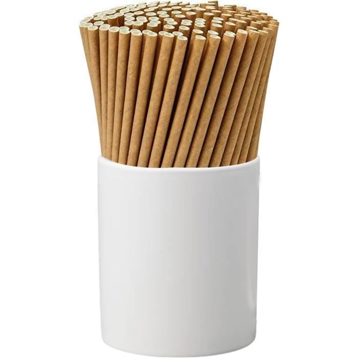 250 Pailles En Papier Noir DON PALILLO - Biodégradables 150x8mm Pour Cocktails