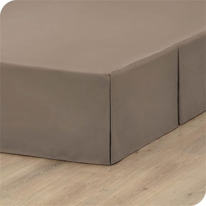 Jupe De Lit SOWUDM - Cache Sommier Élastique - Microfibre Douce - Multiple Tailles