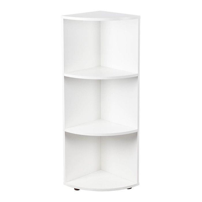 Étagère dAngle 3 Niveaux Jake 110cm Blanc Étagère dAngle 3 Niveaux Jake 110cm Blanc