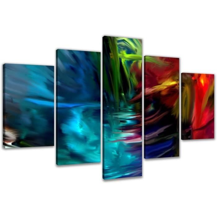 Poster Abstrait Nuages Sur Toile - Impression Uniquement, Non Encadré Et Non Tendu, Style Art Deco