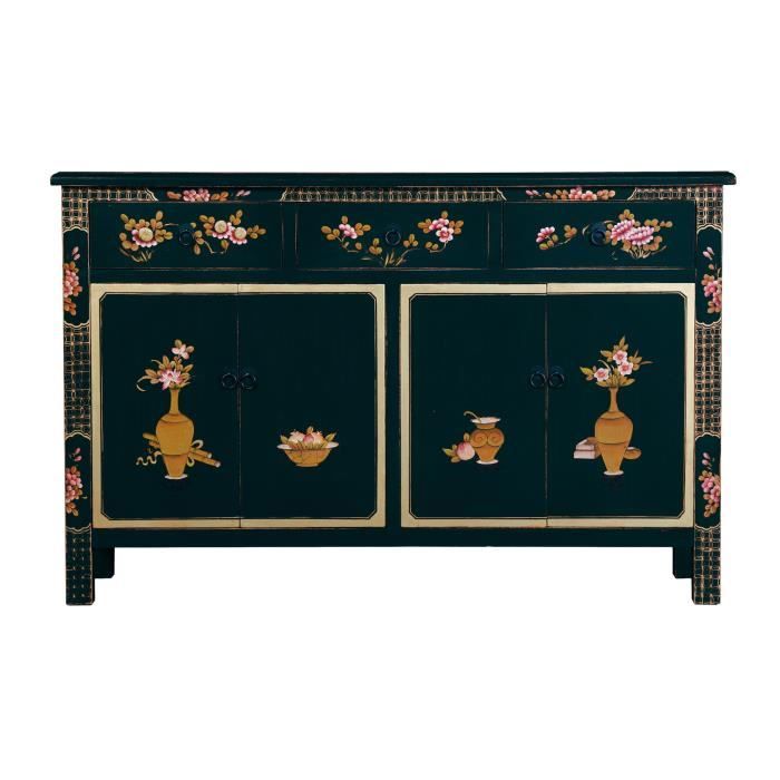 Fine Asianliving Chinois Buffet Commode Noir