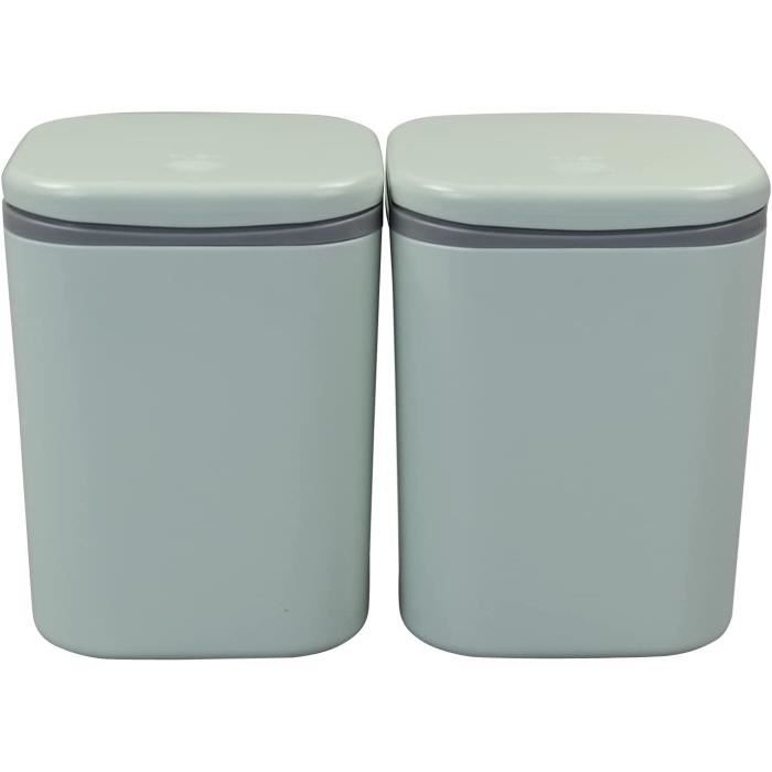 Mini Poubelle De Bureau Avec Couvercle Pop-up - 2L, Design Compact - Blanc - Pour Cuisine, Chambre, Voiture