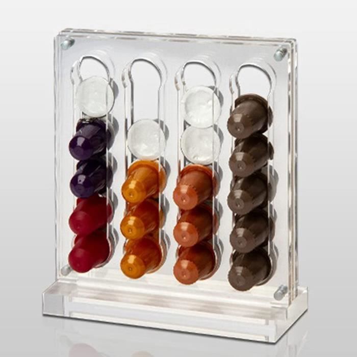 Range-capsules Café En Bois Massif - Compatible Nespresso Et Capsules Rechargeables
