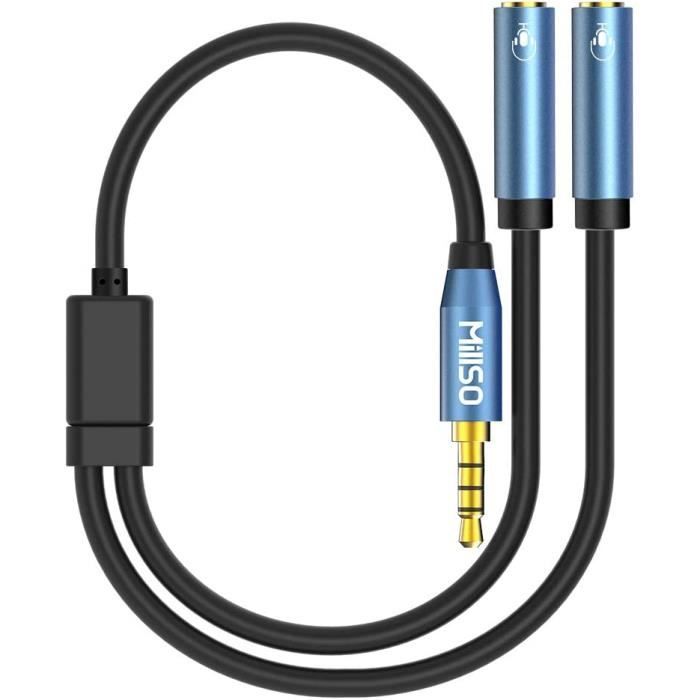 Splitter Audio 5 Sorties Jack 3.5mm - Câble Inclus - Pour Partager Musique Sur Plusieurs écouteurs Ou Enceintes