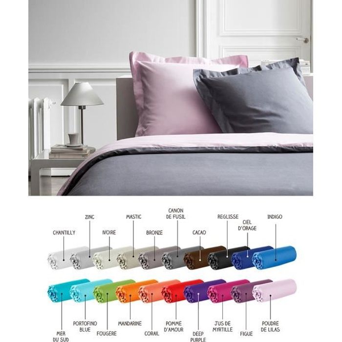 Taie d'oreiller - Carrée - 60 x 60 cm - Différents coloris Poudre Lilas -  Cdiscount Maison