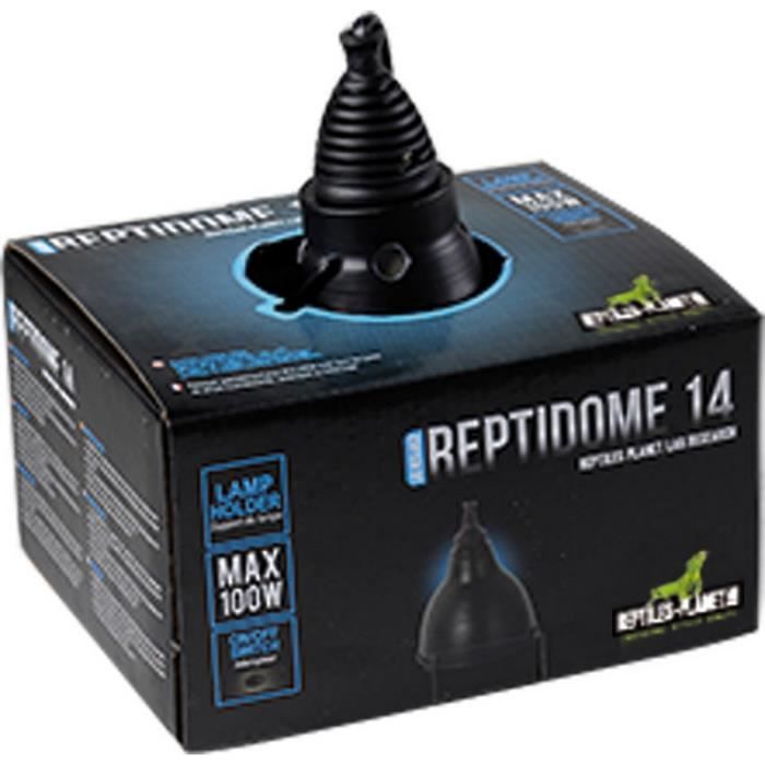 Éclairage Support de lampe avec réflecteur Reptidome 14 d14 X H 18,2 cm REPTILES-PLANET