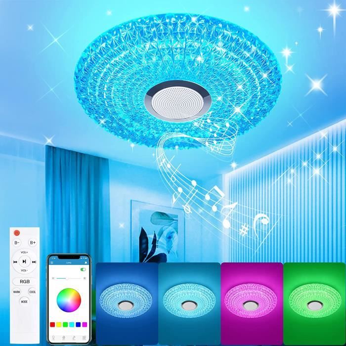 Plafonnier LED 36W 1440Lm RGB Smart - CristalRecord