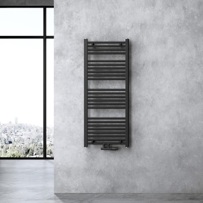 Radiateur de salle de bain SOGOOD 120x50cm noir-gris
