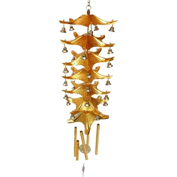 Carillon Pour Souffle De Vent Carillon De Vent Exterieur,Hibou Carillons éoliens 4 Tube Aluminium Carillon Extérieur à Vent