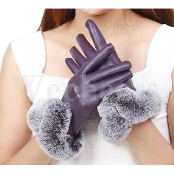 gant fourrure femme