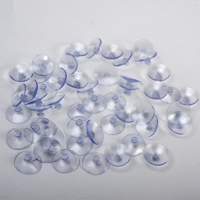 100 Ventouse 45 mm Ventouse en Plastique PVC Sans Crochets Ventouses de