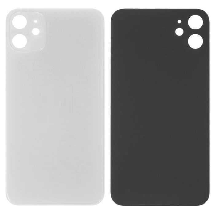 Vitre arrière iPhone 11, (blanc, need to remove the camera glass, small  hole) - Cdiscount Téléphonie
