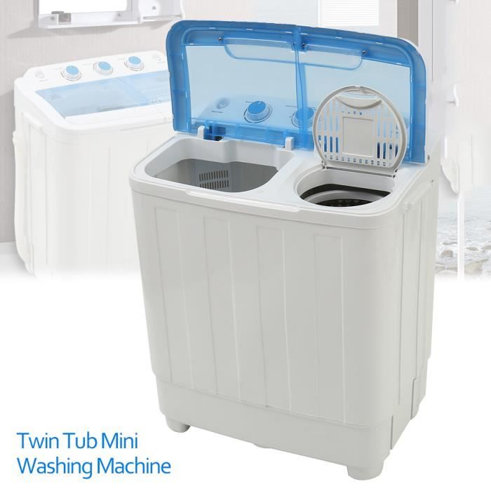 Lowander mini machine à laver 5kg avec centrifugeuse et double tambour -  Petite