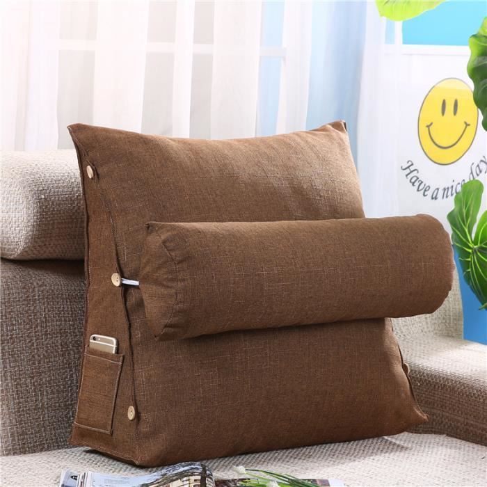 Coussin en cuir 50 x 30 cm housse de coussin en cuir
