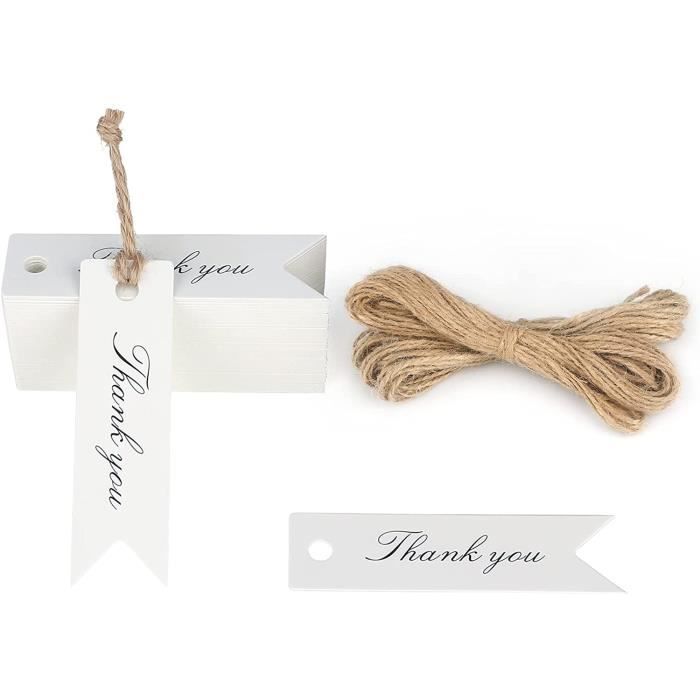 100 X ÉTIQUETTES Papier Kraft étiquette Bagage Mariage Anniversaire