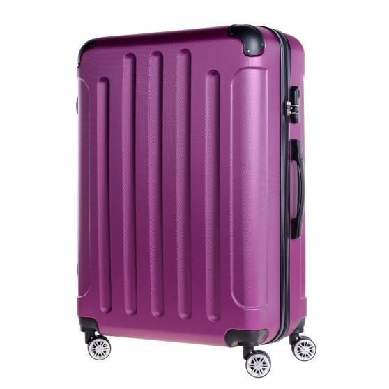 Valise Cabine 45L YUWEIJIE - 4 Roues Pivotantes Silencieuses - ABS+PC, Serrure à Code, Poignée Télescopique - Dimensions 55 Cm (argenté)