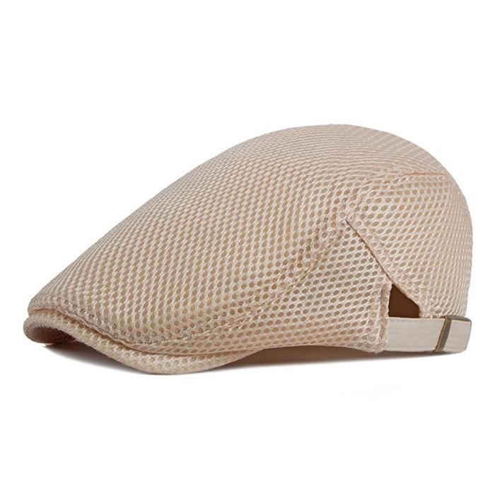 Casquette Plate Homme Respirante Mesh - Béret Souple 5 Coloris Été