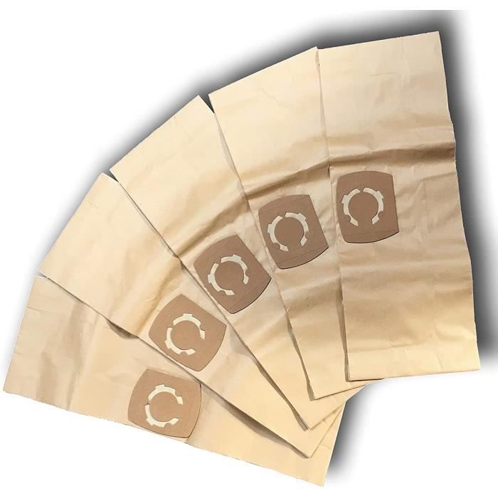 Sac Aspirateur Parkside Pwd 20 C3 Sacs Filtrants Parkside PNTS - Lot De 5 - Textile Lavable - Pour Aspirateurs Humide/sec Sacs Textile Lavable