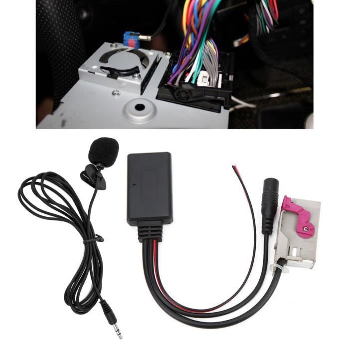 CHX-Câble Module Bluetooth de voiture AUX-IN Adaptateur de microphone sans fil pour A3 A4 A6 A8 TT R8 RNS-E 32Pin DC12V