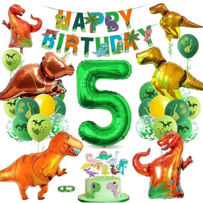 Dino enfants 5 ans dinosaures 5e anniversaire Autocollant