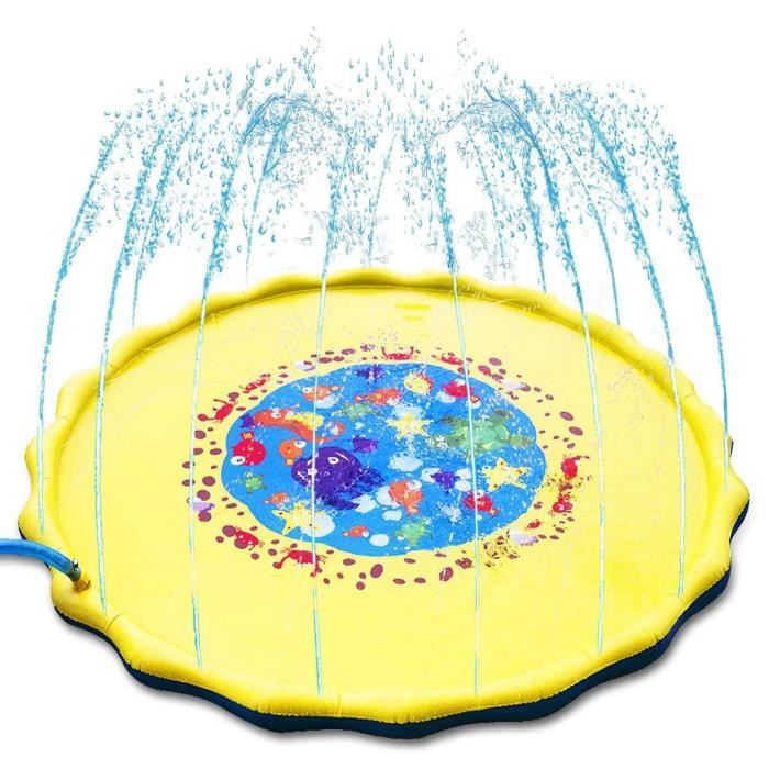 Tapis De Jet D'Eau Purpledi 170 Cm - Jeu D'Eau Extérieur Pour Enfants, Splash Pad Arrosage, Idéal Jardin Été