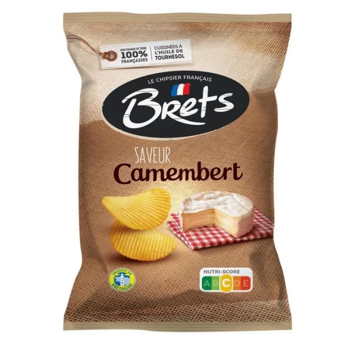 BRET'S - Chips Saveur Camembert 125G - Lot De 4