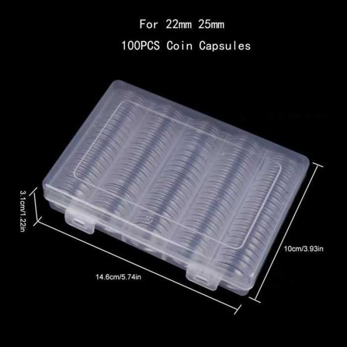 Lot De 40 Boîtes De Rangement Pour Pièces De Monnaie – Capsules 46 Mm Avec Joints En Mousse EVA Noire – Protection UV Et Anti-rayures