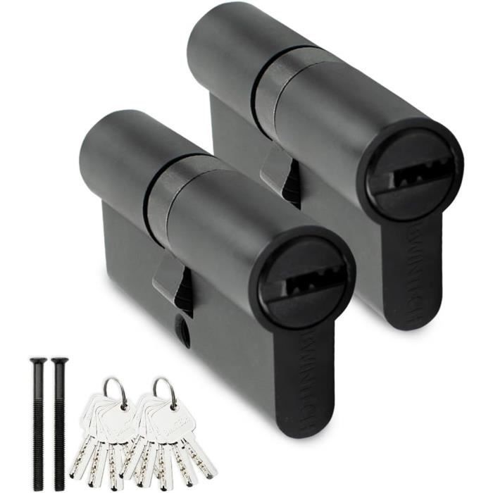 Cilindro De Seguridad ABUS Ec660Profil Doble, 40/40 Mm, Con 5 Llaves Y Tarjeta De Seguridad - Protección Antigolpes Y Función Emergencia