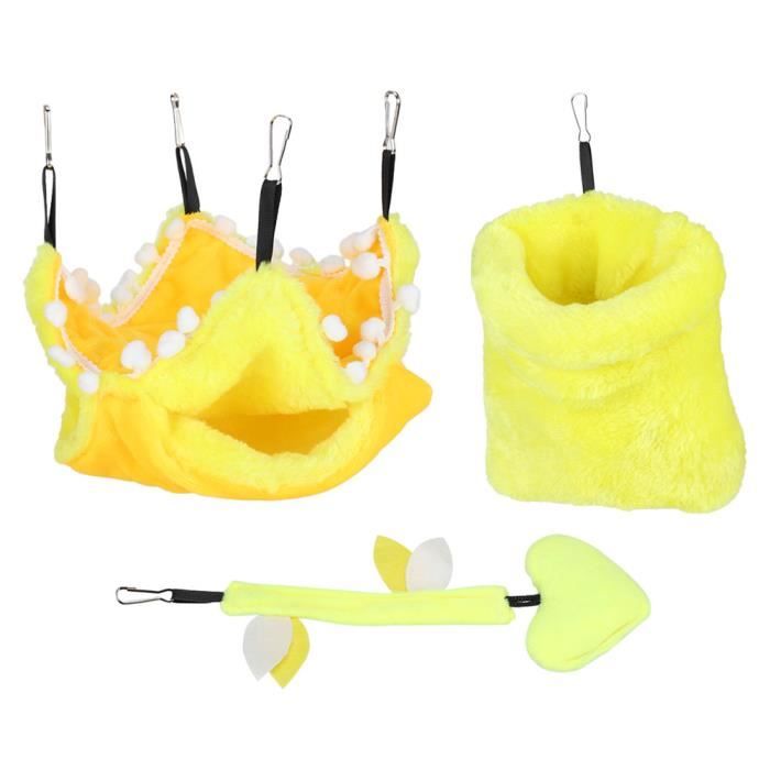 DONGKER Hamac De Cochon D'Inde,Lit De Hamac De Hamster De Rat De Furet Suspendu A Double Couche Pour Animal De Compagnie Cochon D'Inde Chinchilla Perroquet
