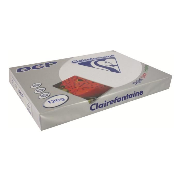 Clairefontaine Lot de 4 Ramettes x 250 Feuilles Papier DCP 160g A4 210x297 mm Certifie FSC Blanc