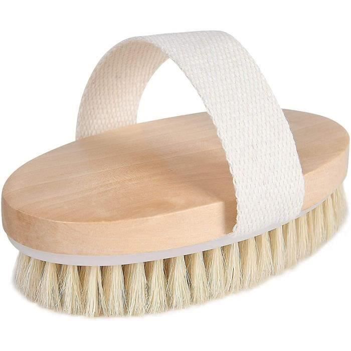 Comparer les prix de Brosse de bain - GANT - Brosse pour le Corps à Brossage à Sec - Exfolie la peau en douceur - Bois poils tissu