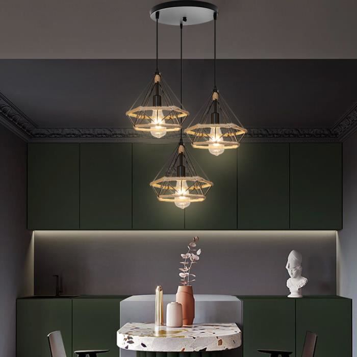 Lustre Plafonnier Industriel Rétro 5 Lumières - Abat-jour Métal, Douille E27 - Peinture Dorée, Noir, Blanc, Rouge - Sans Ampoules