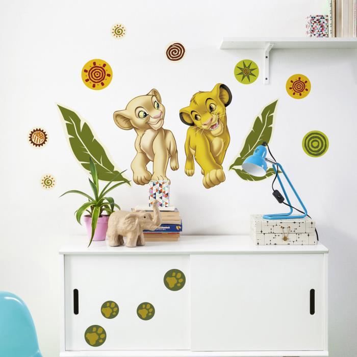 Stickers Geant Simba Nala Le Roi Lion Disney Cdiscount Maison Stickers Geant Simba Nala Le Roi Lion Disney Cdiscount Maison