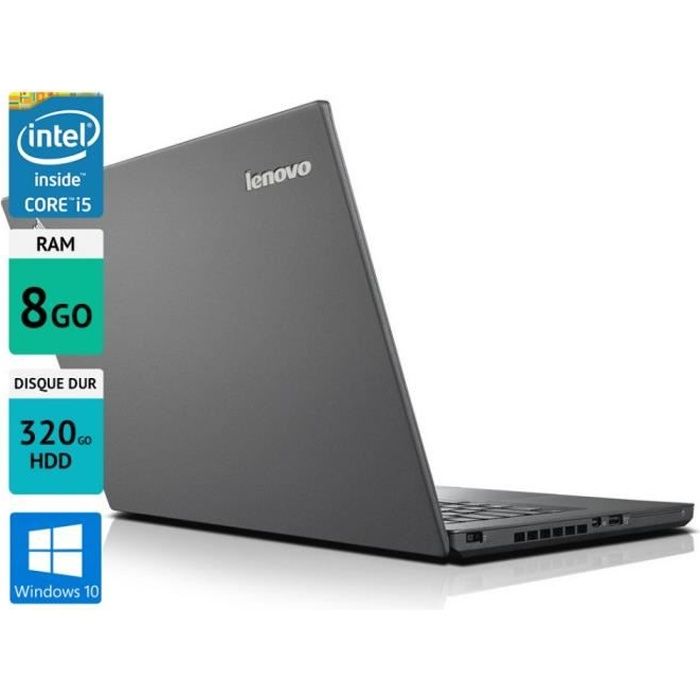 Top achat PC Portable Pc portable Lenovo thinkpad T440 14" 8GO HDD 320GO Windows 10 gris pas cher