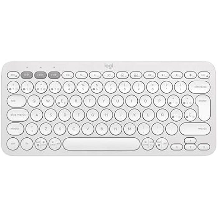 Clavier sans fil - LOGITECH - K380s - QWERTY Espagnol - Bluetooth - Blanc