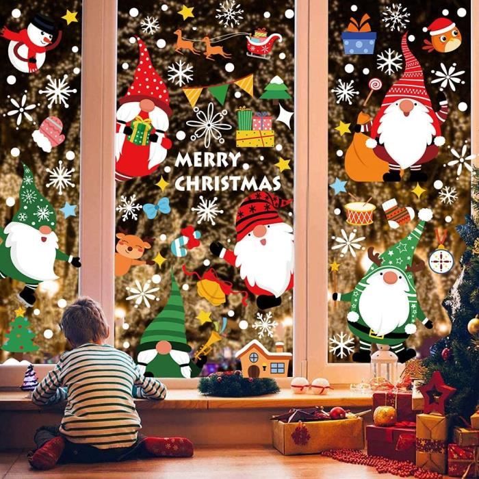 Stickers Decoration Noel 218 PCS Décoration Autocollants Noël