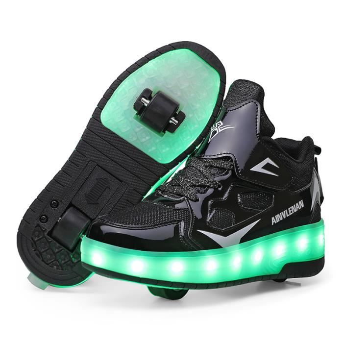 Chaussures à Roulettes LED Rechargeables USB - Enfants Garçons Filles - 7 Couleurs