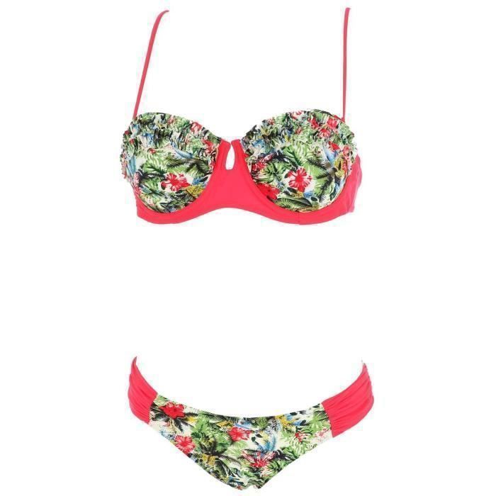 maillot de bain 2 pièces norma  2p  fleurs - culture sud