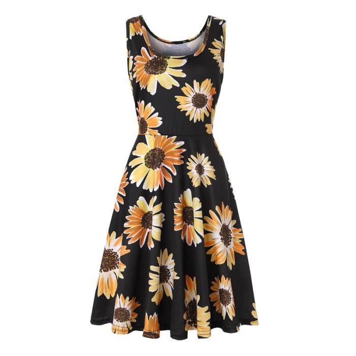 Robe Tendance Sans Manches À Col V