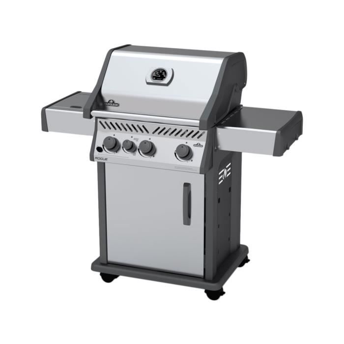 Barbecue à gaz NAPOLEON Rogue XT 425 SIB Inox - 3 brûleurs + Sizzle Zone + brûleur arrière - Gris