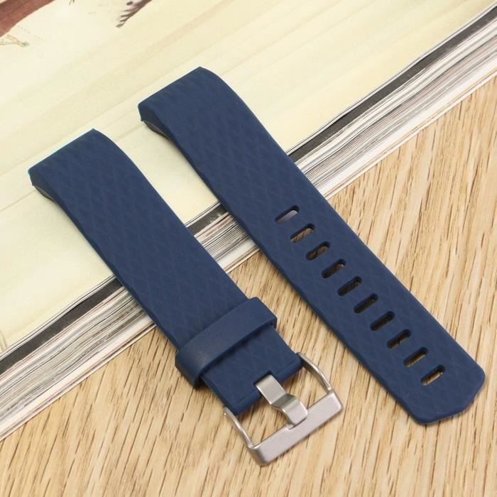 Fitbit Grand Marine Silicone Sangle Boucle Pour Fitbit Charge 3 4 Remplacement Bande 
