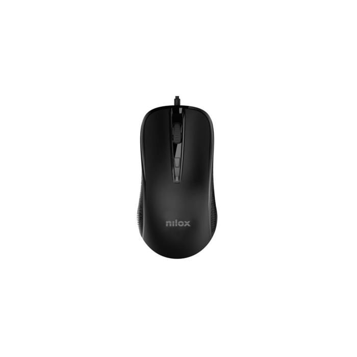 Souris USB avec câble - NILOX - Noir - Technologie Optique