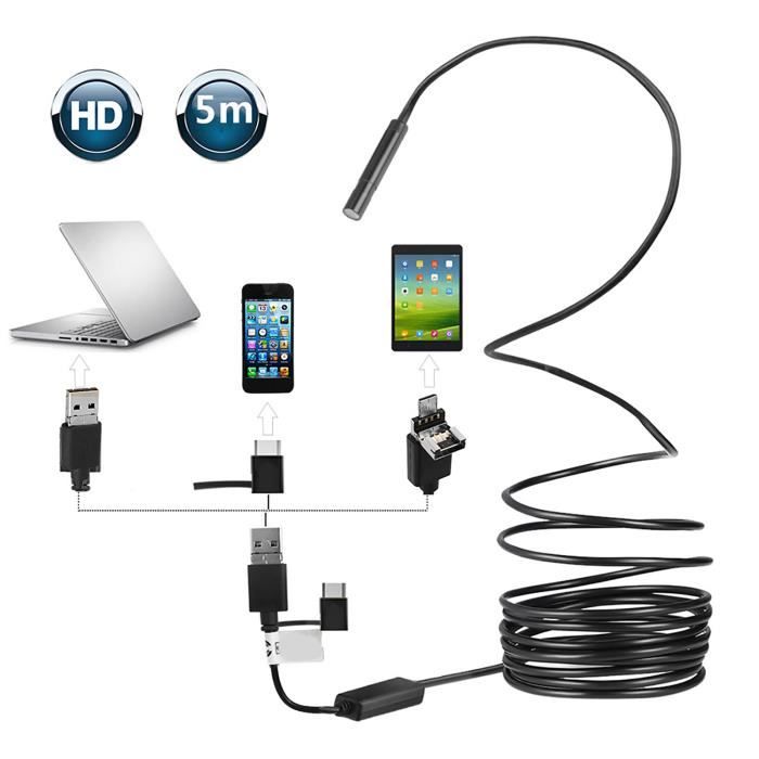 Caméra Endoscope D'inspection étanche IP67 - Micro USB Pour Android OTG - Résolution 640x480