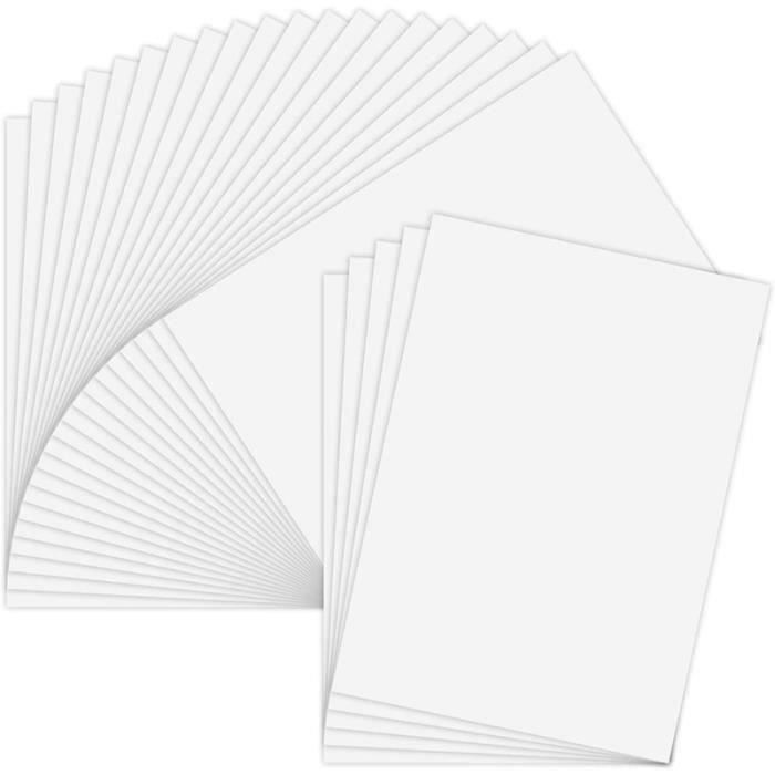 Happy-25 Feuilles de Papier Autocollant en Vinyle Imprimable Auto-AdhéSif  Feuille de Papier D'Impression Blanc Mat ImperméAble pour - Cdiscount  Informatique
