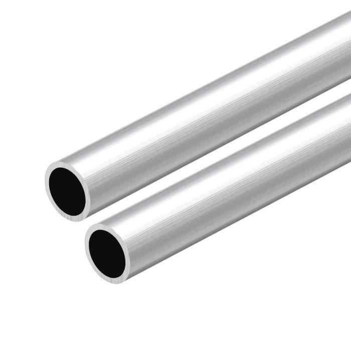 DMiotech 2 stuks (17 mm OD x 15 mm ID) 6063 aluminium ronde buis 300 mm lengte industrie metalen buis voor machines frame constructie doe-het-zelf projecten